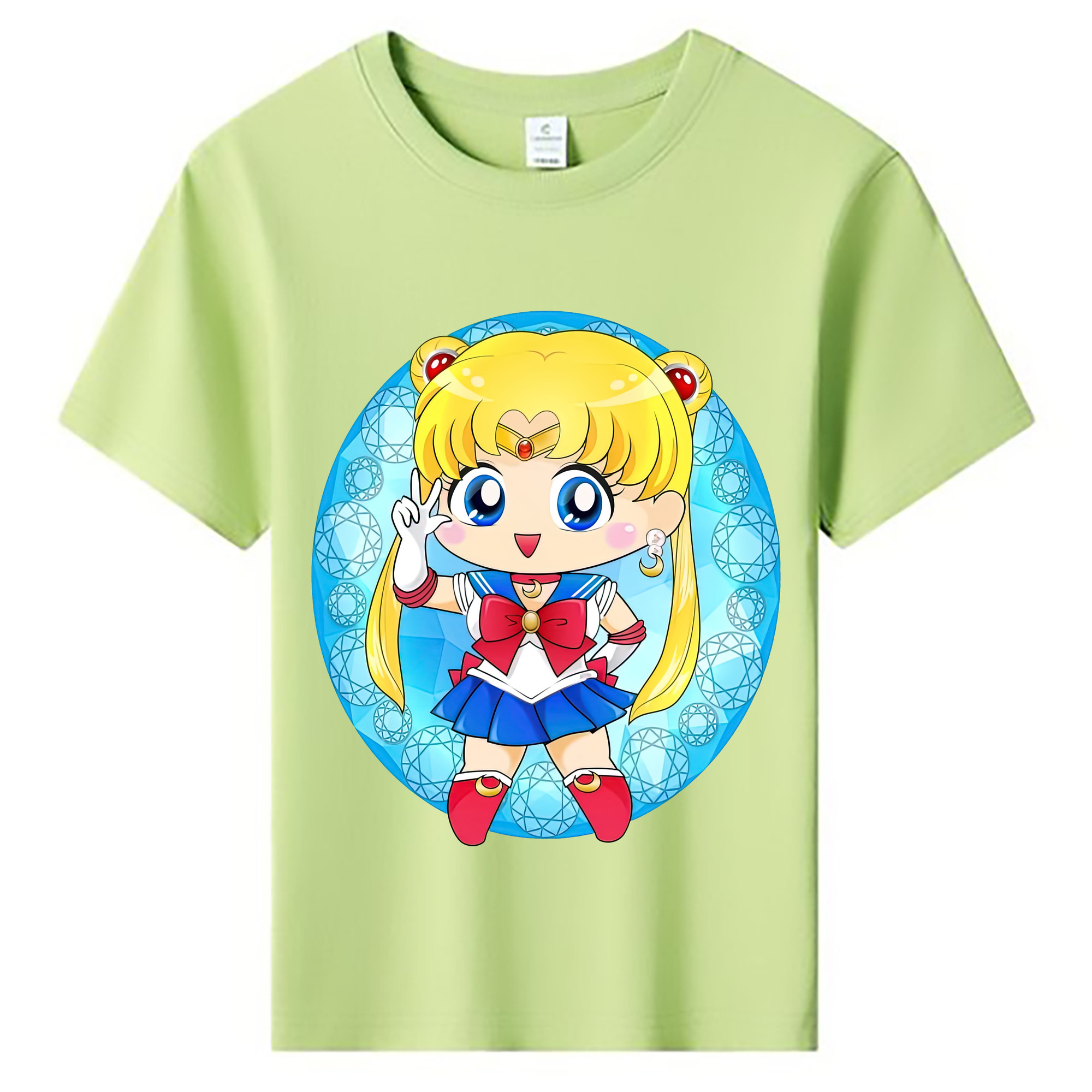 （画像用） 美少女戦士セーラームーン 月野 うさぎ つきの うさぎ Sailor Moon Tsukino Usagi 綿100％キッズTシャツ（フロントプリント）